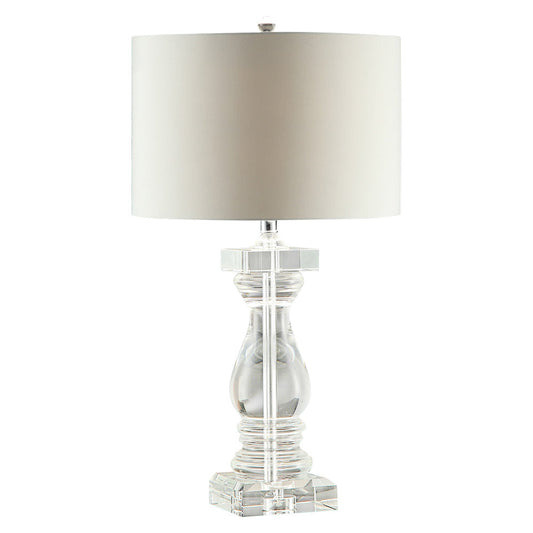 Crestview Collection Viatala Collum 29" Transitional Crystal Table Lamp In Crystal Finish With White Shade