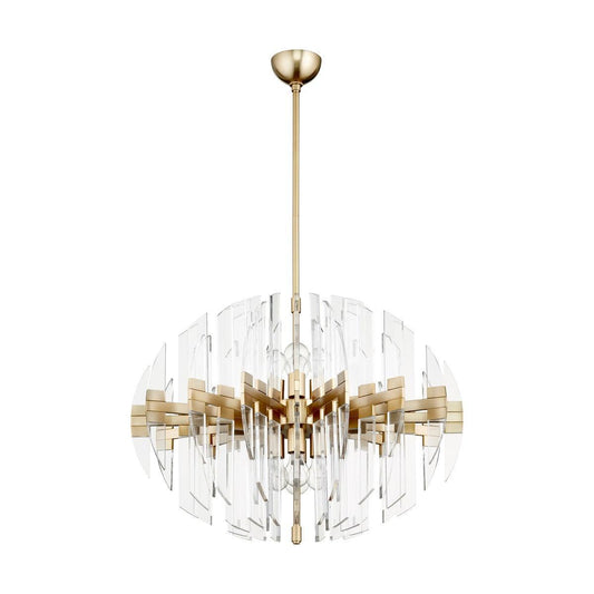 Cyan Design Zion 30" 8-Light Oval Aged Brass Pendant