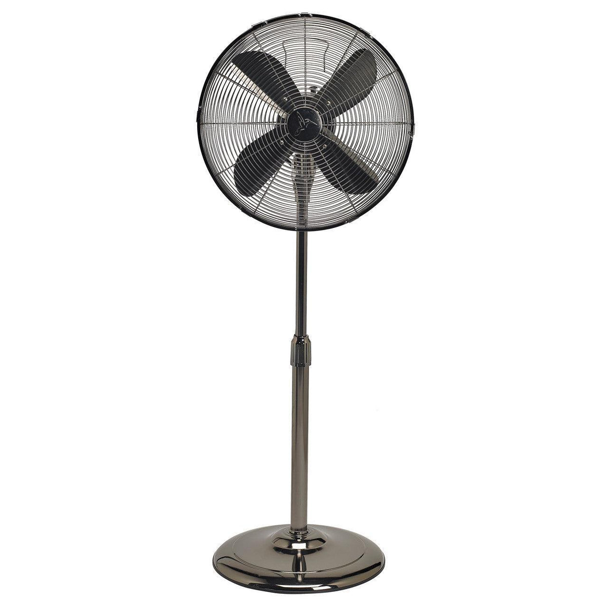Deco Breeze 48" Pearl Black Adjustable Height Indoor Pedestal Floor Fan