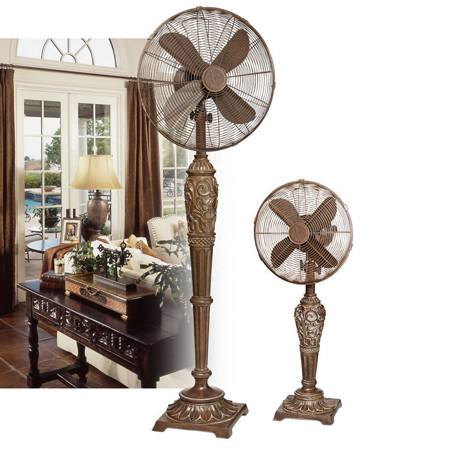 Deco Breeze Cantalonia 56" Brown Indoor Pedestal Floor Fan