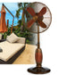 Deco Breeze Coppertino 51" Copper & Brown Adjustable Height Outdoor Pedestal Floor Fan