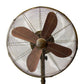 Deco Breeze Coppertino 51" Copper & Brown Adjustable Height Outdoor Pedestal Floor Fan