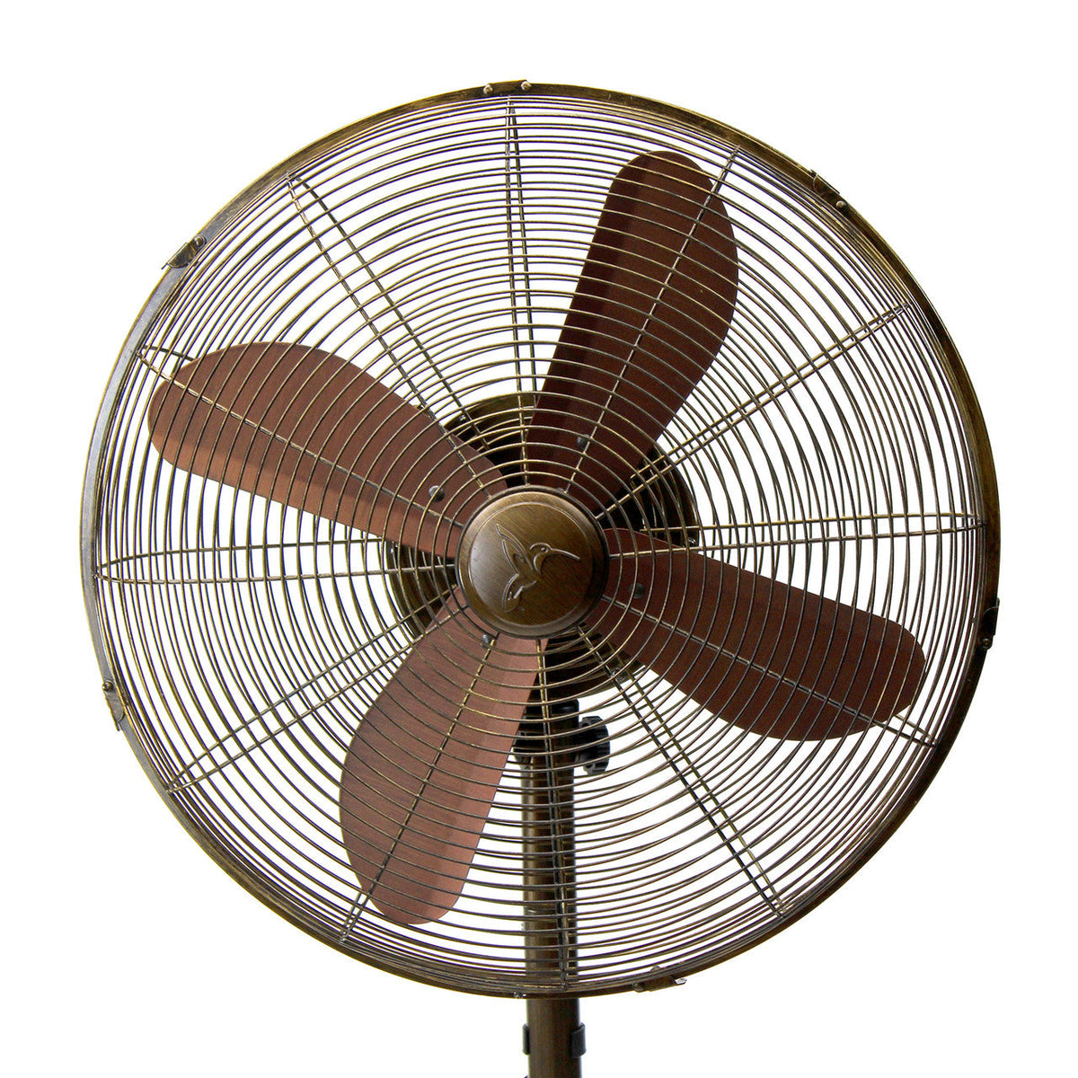 Deco Breeze Coppertino 51" Copper & Brown Adjustable Height Outdoor Pedestal Floor Fan