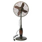 Deco Breeze Coppertino 51" Copper & Brown Adjustable Height Outdoor Pedestal Floor Fan