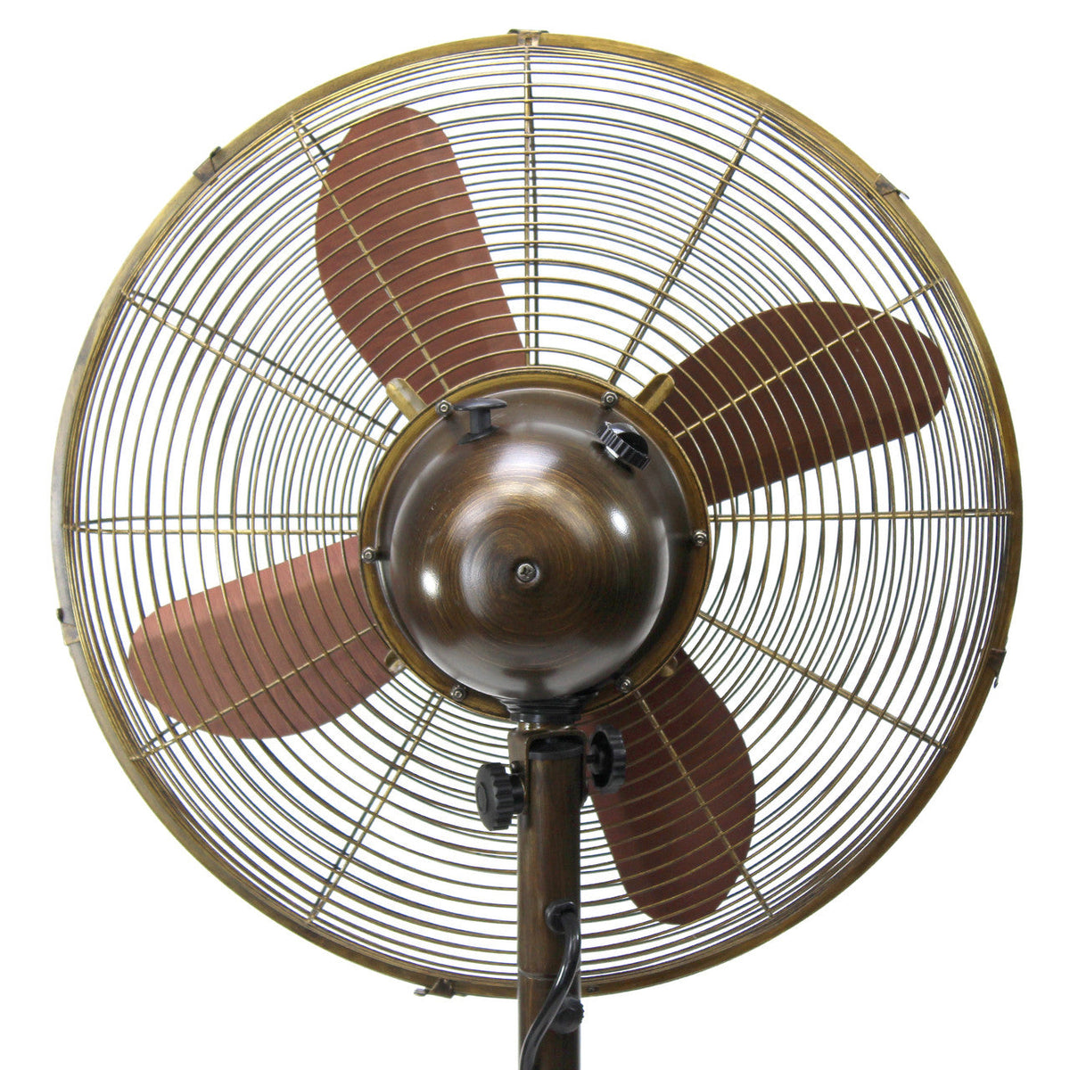 Deco Breeze Coppertino 51" Copper & Brown Adjustable Height Outdoor Pedestal Floor Fan