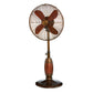 Deco Breeze Coppertino 51" Copper & Brown Adjustable Height Outdoor Pedestal Floor Fan