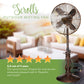 Deco Breeze Design Aire Prestigious 51" Brown Adjustable Height Indoor & Outdoor Pedestal Floor Fan With Misting Kit