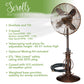 Deco Breeze Design Aire Prestigious 51" Brown Adjustable Height Indoor & Outdoor Pedestal Floor Fan With Misting Kit