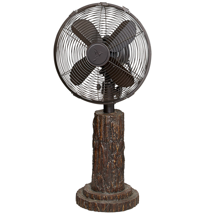 Deco Breeze Fir Bark 24" Brown Pedestal Table Fan