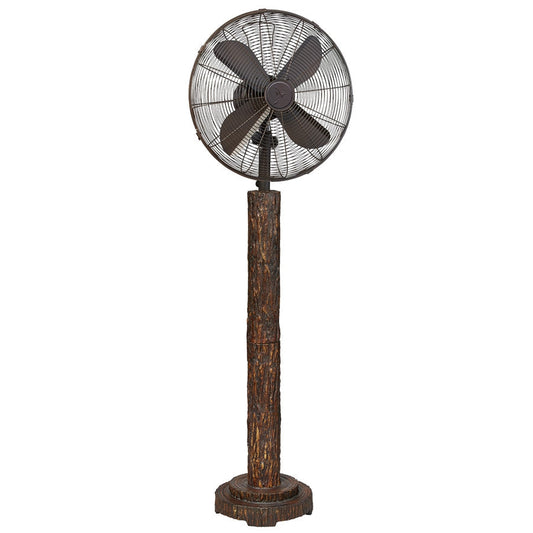 Deco Breeze Fir Bark 55" Brown Indoor Pedestal Floor Fan