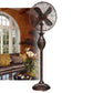 Deco Breeze Fleur De Lis 54" Brown Indoor Pedestal Floor Fan