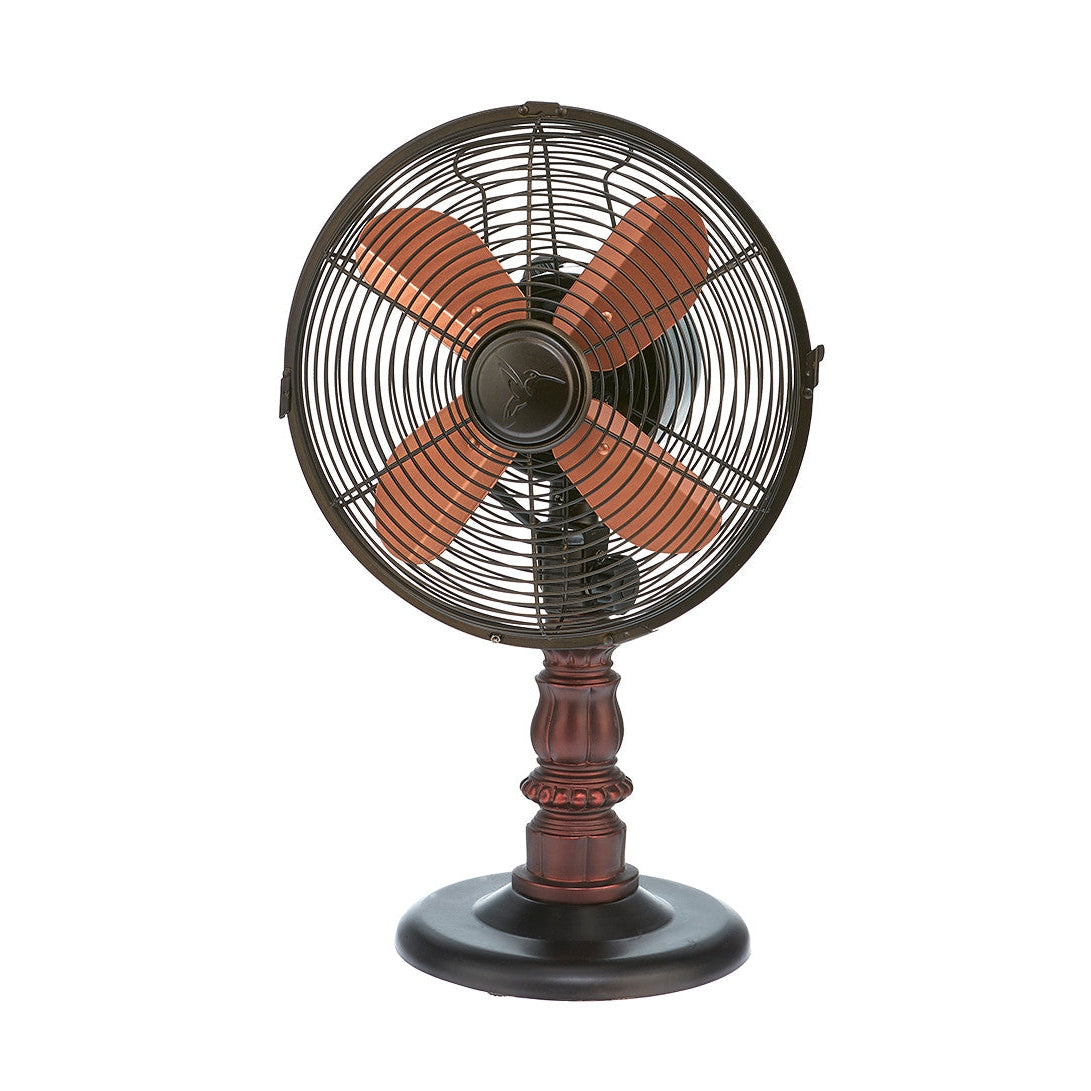 Deco Breeze Kipling 19" Brown & Copper Pedestal Table Fan