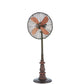 Deco Breeze Kipling 49" Brown & Copper Adjustable Height Indoor Pedestal Floor Fan