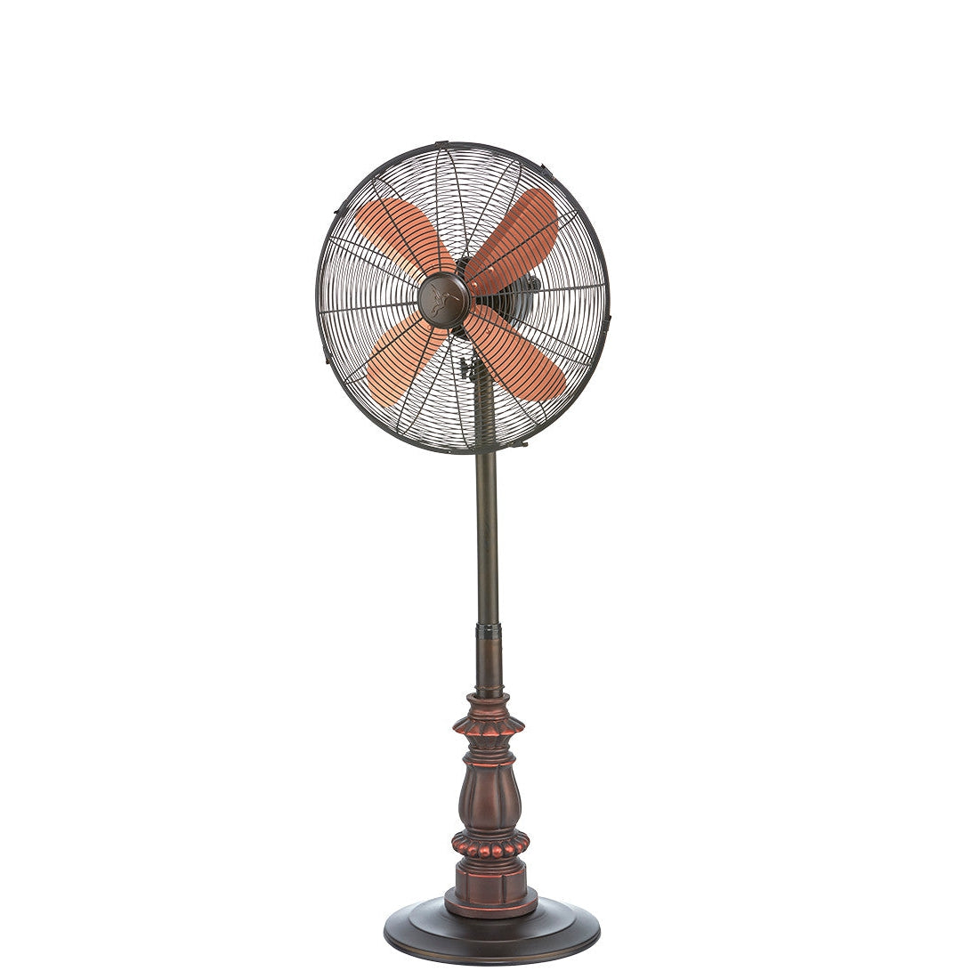 Deco Breeze Kipling 49" Brown & Copper Adjustable Height Indoor Pedestal Floor Fan