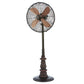 Deco Breeze Kipling 49" Brown & Copper Adjustable Height Indoor Pedestal Floor Fan