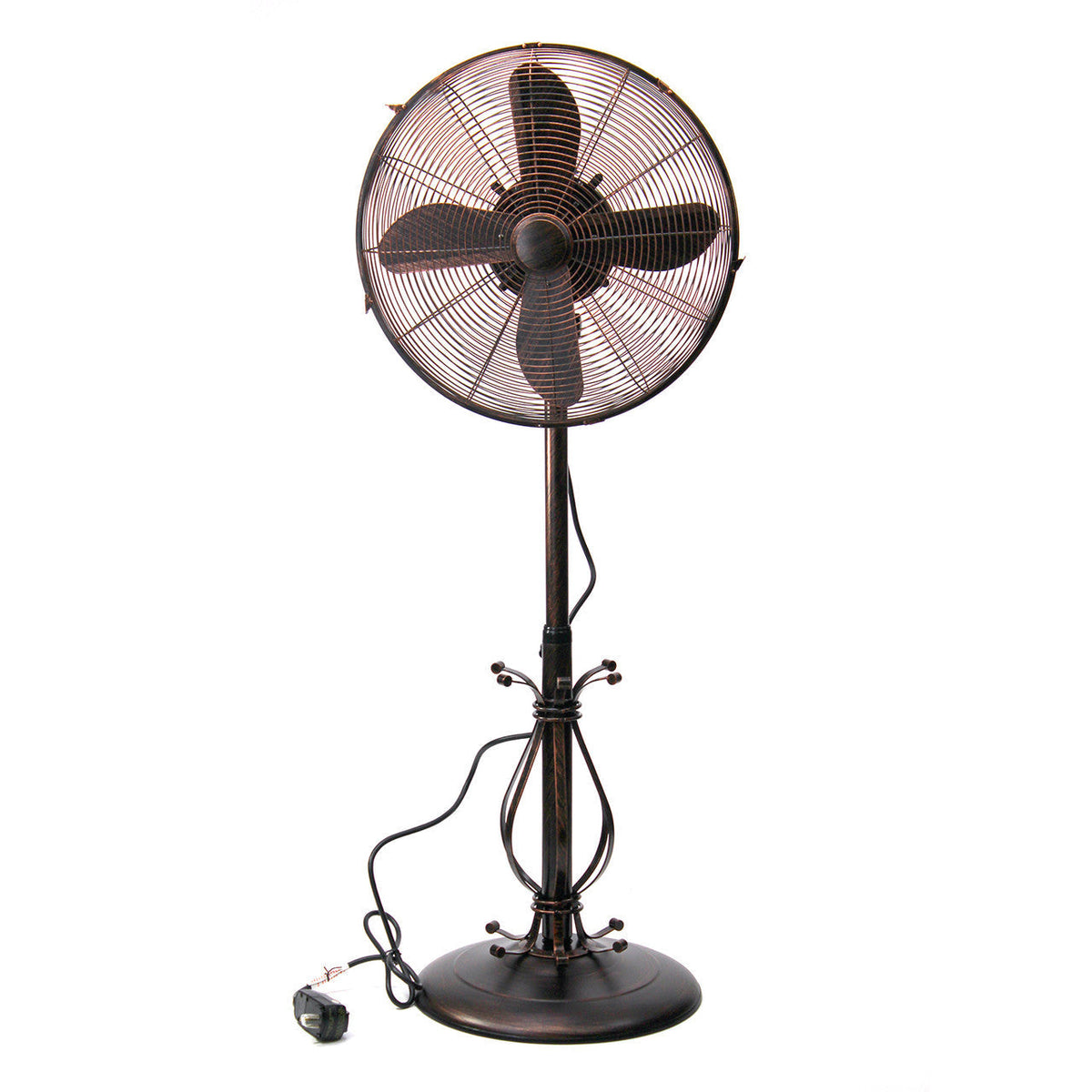 Deco Breeze Prestigious 51" Brown Adjustable Height Outdoor Pedestal Floor Fan