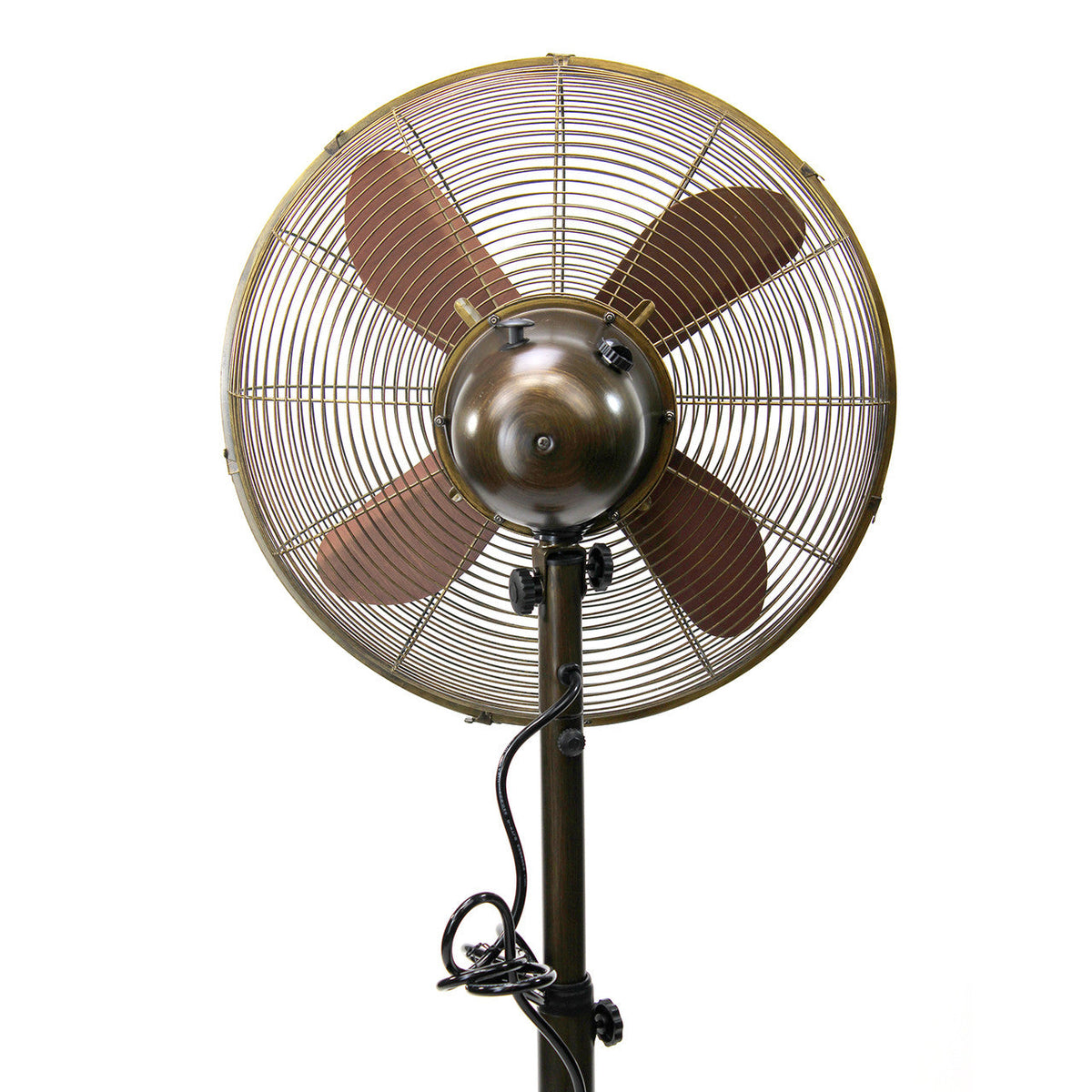 Deco Breeze Prestigious 51" Brown Adjustable Height Outdoor Pedestal Floor Fan