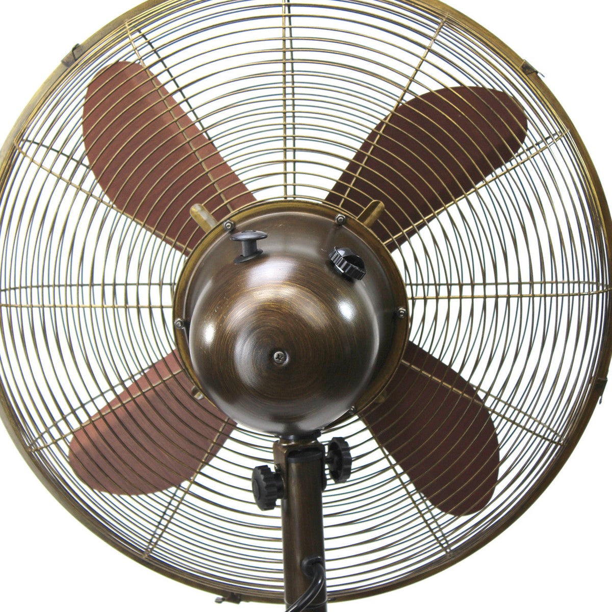 Deco Breeze Prestigious 51" Brown Adjustable Height Outdoor Pedestal Floor Fan