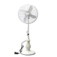 Deco Breeze Providence 51" Antique White Adjustable Height Outdoor Pedestal Floor Fan