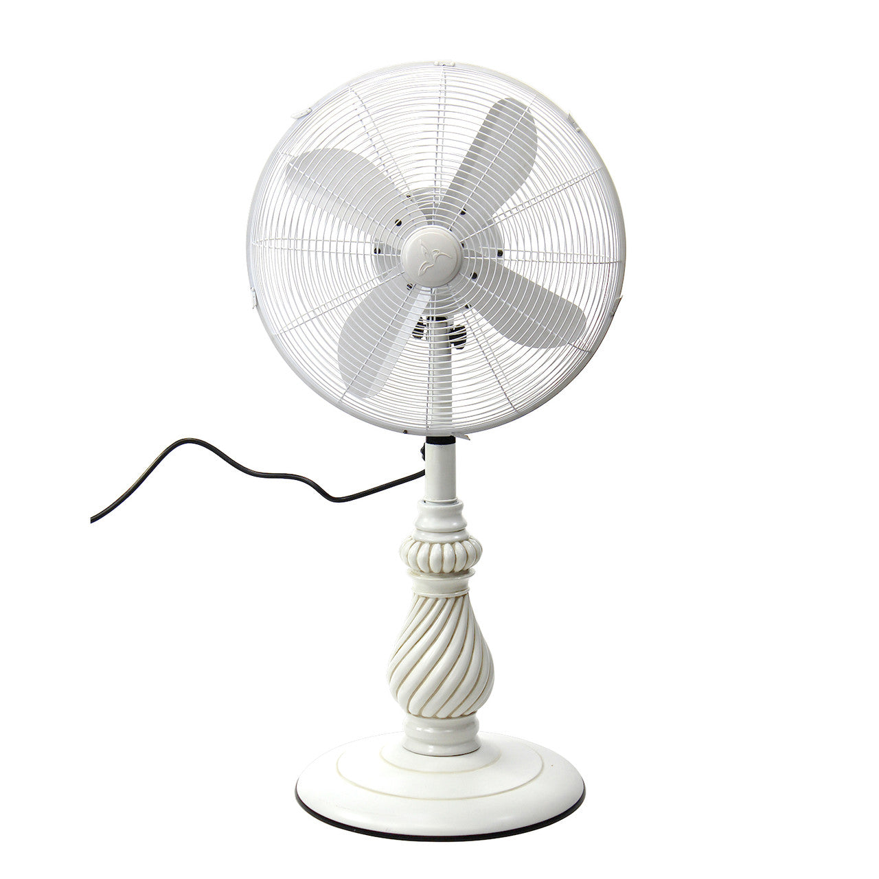 Deco Breeze Providence 51" Antique White Adjustable Height Outdoor Pedestal Floor Fan