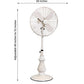 Deco Breeze Providence 51" Antique White Adjustable Height Outdoor Pedestal Floor Fan