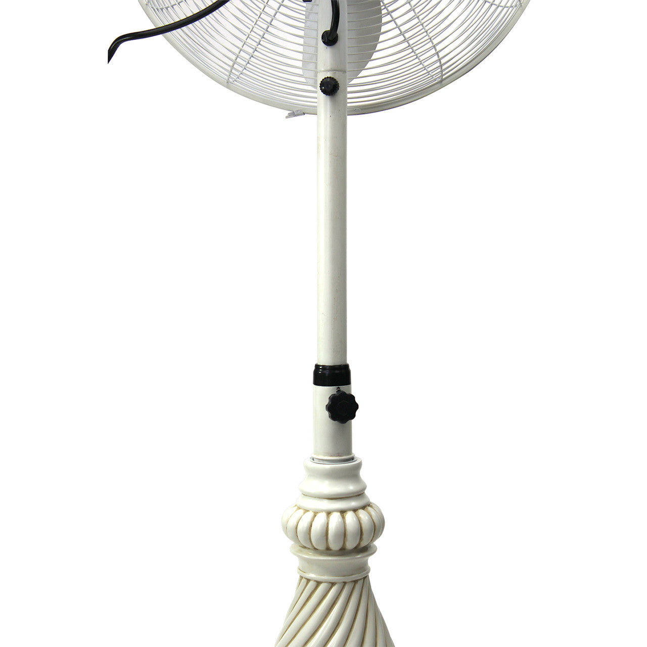 Deco Breeze Providence 51" Antique White Adjustable Height Outdoor Pedestal Floor Fan