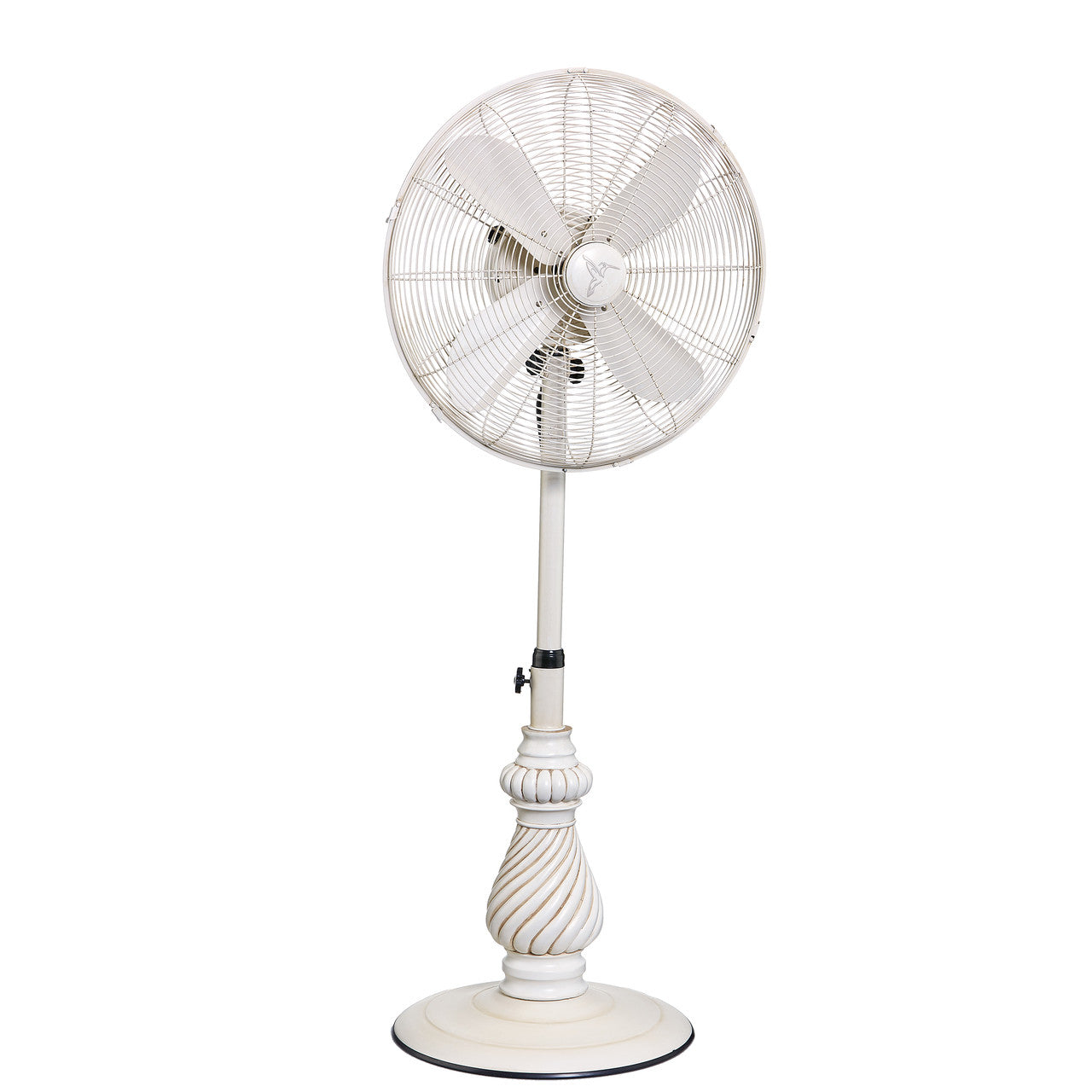 Deco Breeze Providence 51" Antique White Adjustable Height Outdoor Pedestal Floor Fan