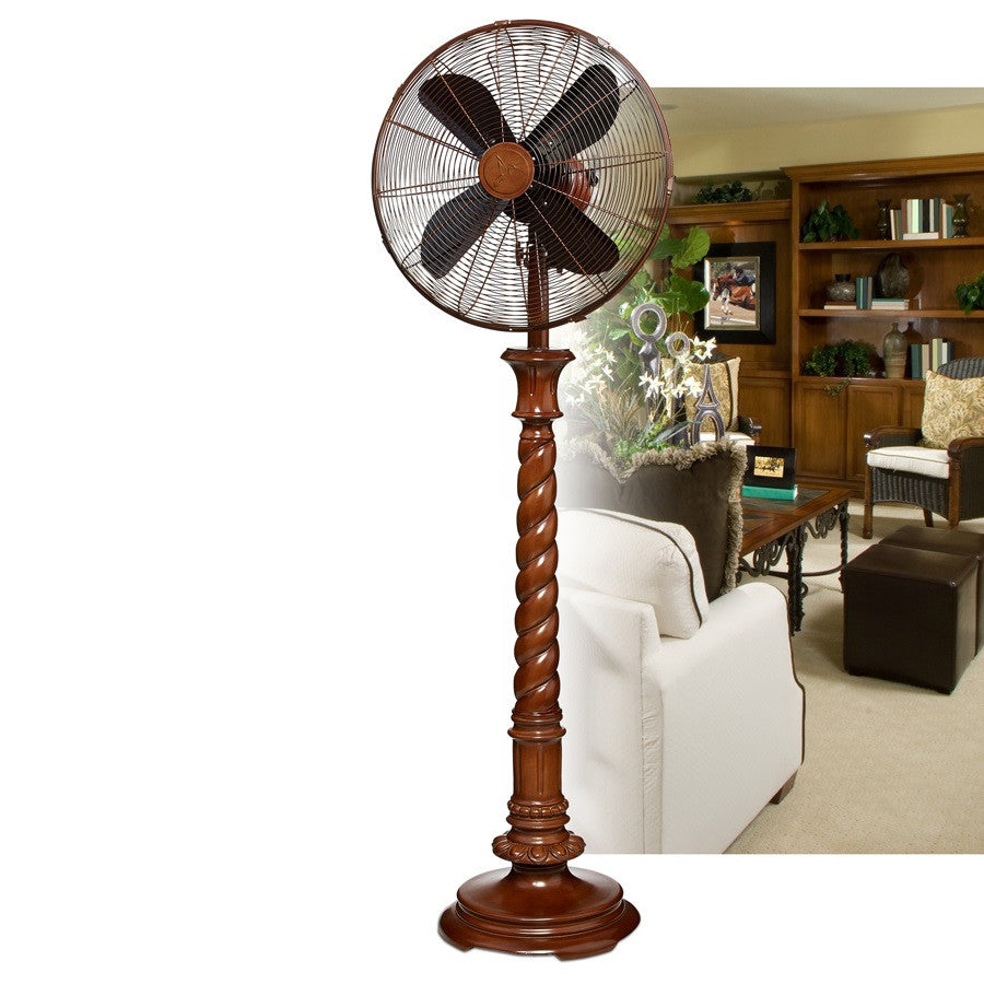 Deco Breeze Raleigh 54" Brown Indoor Pedestal Floor Fan