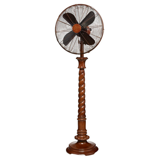 Deco Breeze Raleigh 54" Brown Indoor Pedestal Floor Fan
