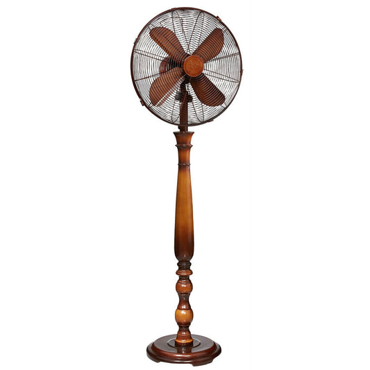 Deco Breeze Sutter 55" Brown Indoor Pedestal Floor Fan