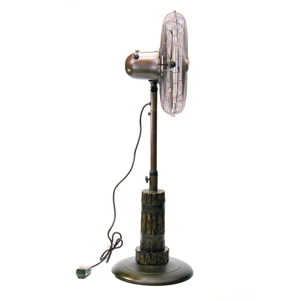 Deco Breeze Terra 51" Brown Adjustable Height Outdoor Pedestal Floor Fan