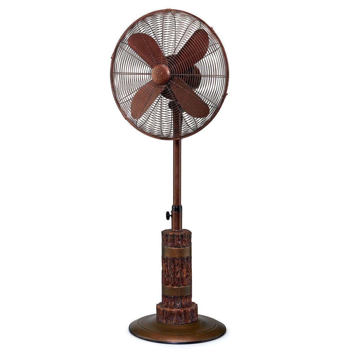 Deco Breeze Terra 51" Brown Adjustable Height Outdoor Pedestal Floor Fan