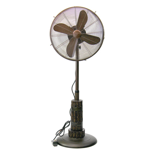 Deco Breeze Terra 51" Brown Adjustable Height Outdoor Pedestal Floor Fan