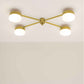 Design for Macha Celeste Aurora Ceiling or Wall-Mounted Blackened Four-Armed Brass Lamp