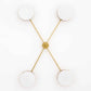Design for Macha Celeste Aurora Ceiling or Wall-Mounted Blackened Four-Armed Brass Lamp