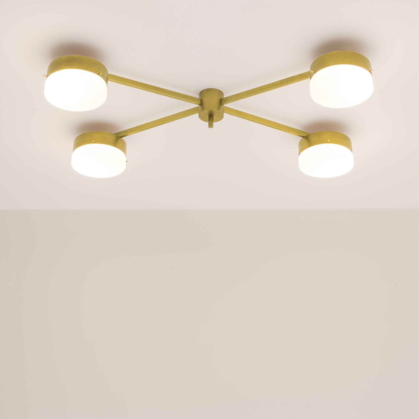 Design for Macha Celeste Aurora Ceiling or Wall-Mounted Bronze Four-Armed Brass Lamp