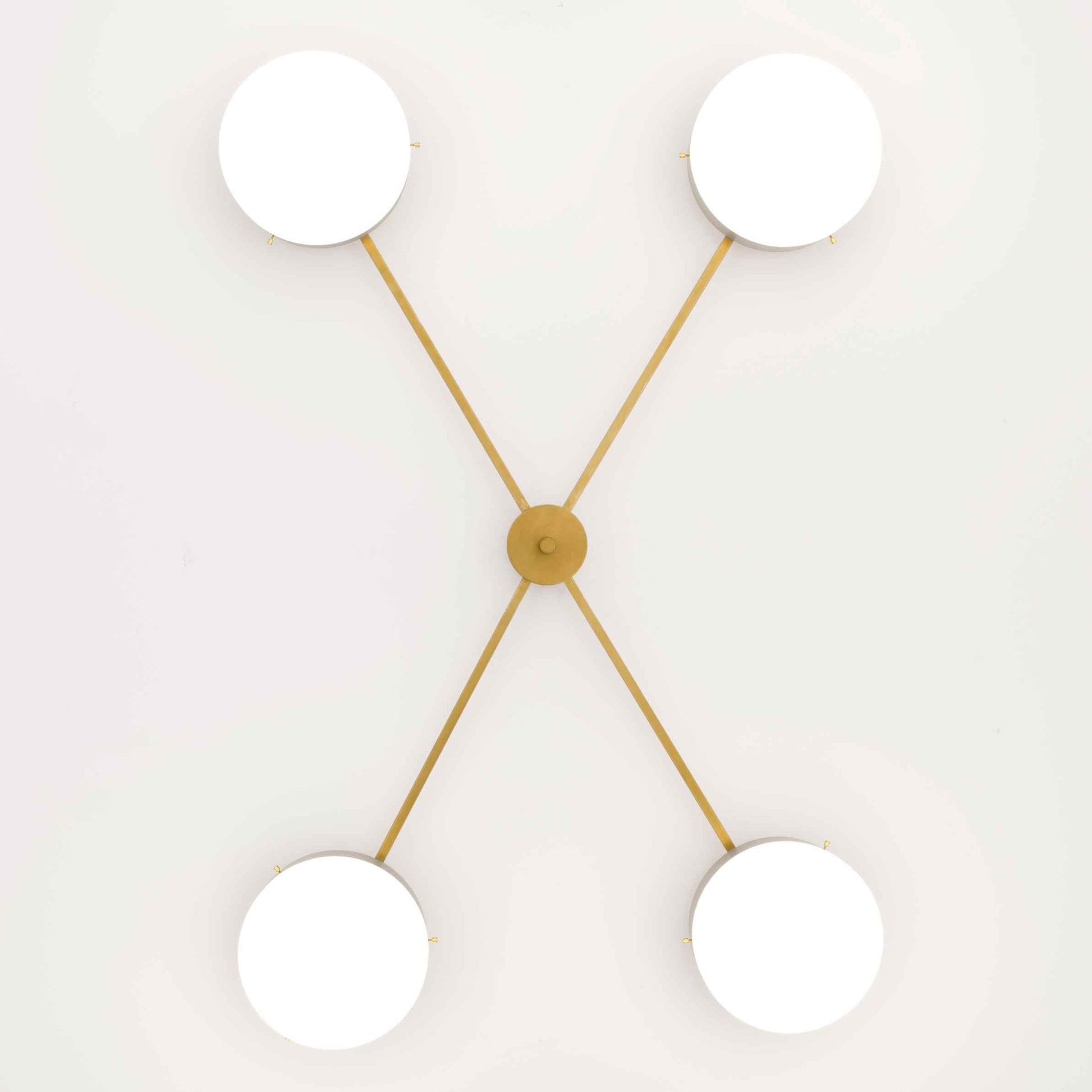 Design for Macha Celeste Aurora Ceiling or Wall-Mounted Bronze Four-Armed Brass Lamp
