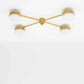 Design for Macha Celeste Aurora Ceiling or Wall-Mounted Chromed Lucid Four-Armed Brass Lamp