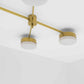 Design for Macha Celeste Aurora Ceiling or Wall-Mounted Unpolished Opaque Four-Armed Brass Lamp