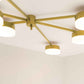 Design for Macha Celeste Effervescence Ceiling or Wall-Mounted Bronze Six-Armed Brass Lamp