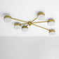 Design for Macha Celeste Effervescence Ceiling or Wall-Mounted Polished Six-Armed Brass Lamp