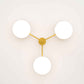 Design for Macha Celeste Epiphany Ceiling or Wall-Mounted Bronze Three-Armed Brass Lamp