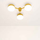 Design for Macha Celeste Epiphany Ceiling or Wall-Mounted Polished Brushed Three-Armed Brass Lamp