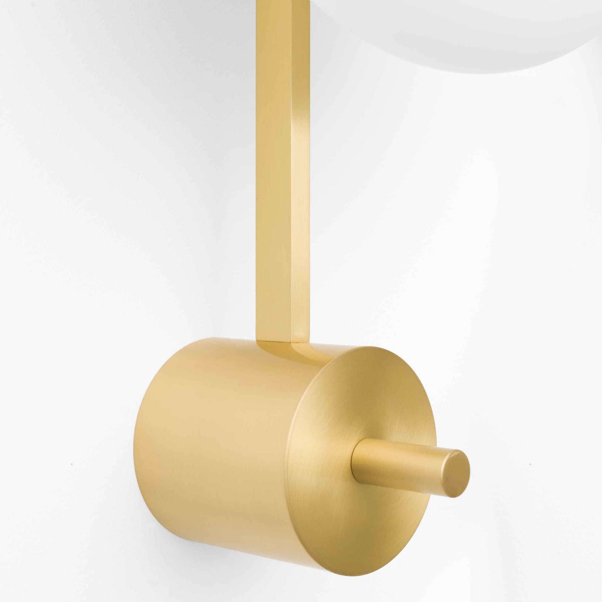 Design for Macha Celeste Epiphany Ceiling or Wall-Mounted Polished Brushed Three-Armed Brass Lamp