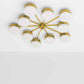Design for Macha Celeste Epoch Ceiling or Wall-Mounted Polished Brushed Ten-Armed Brass Lamp