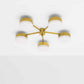 Design for Macha Celeste Ethereal Ceiling or Wall-Mounted Chromed Lucid Five-Armed Brass Lamp