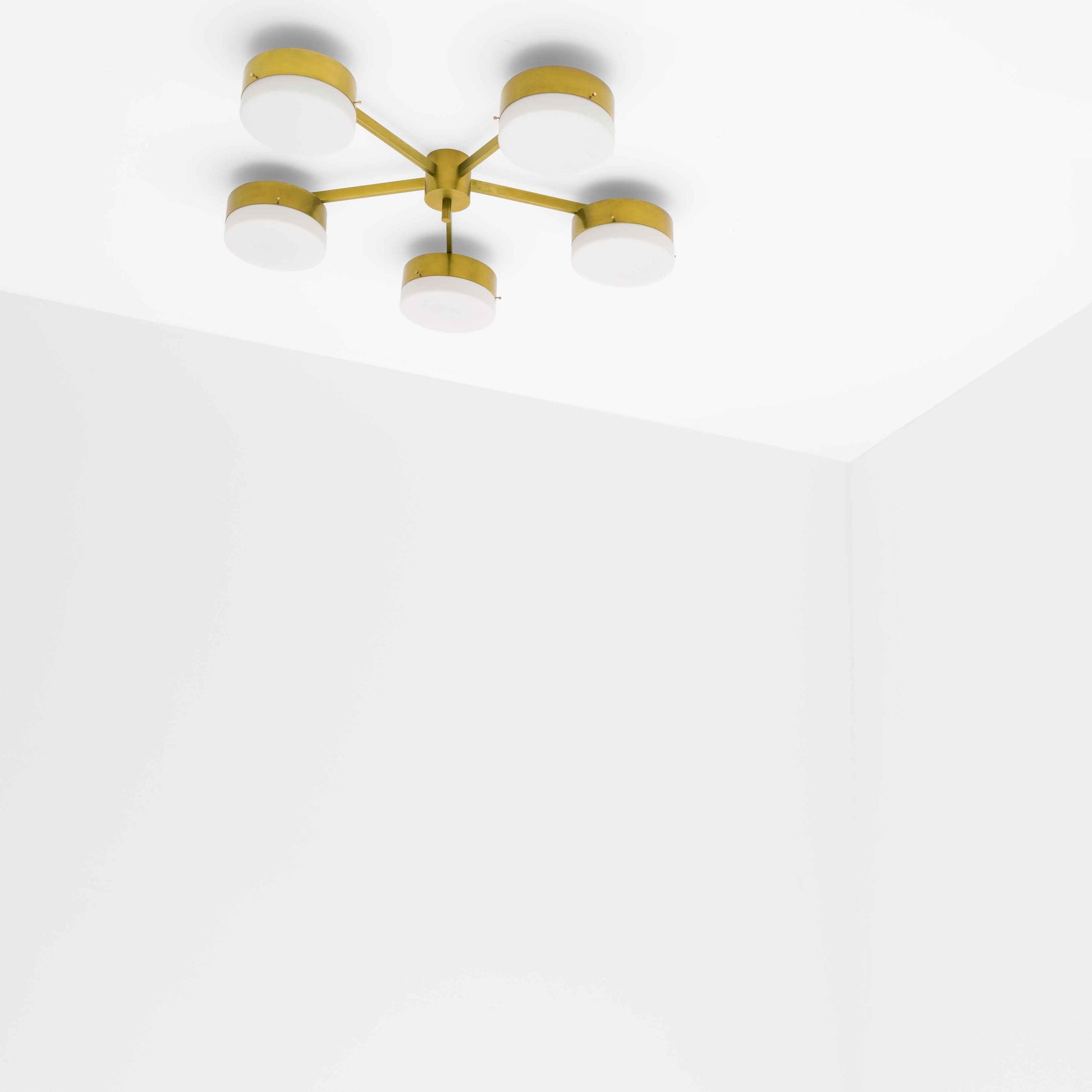 Design for Macha Celeste Ethereal Ceiling or Wall-Mounted Polished Five-Armed Brass Lamp