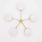 Design for Macha Celeste Ethereal Ceiling or Wall-Mounted Unpolished Lucid Five-Armed Brass Lamp