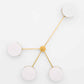 Design for Macha Celeste Incandescence Ceiling or Wall-Mounted Chromed Lucid Four-Armed Brass Lamp