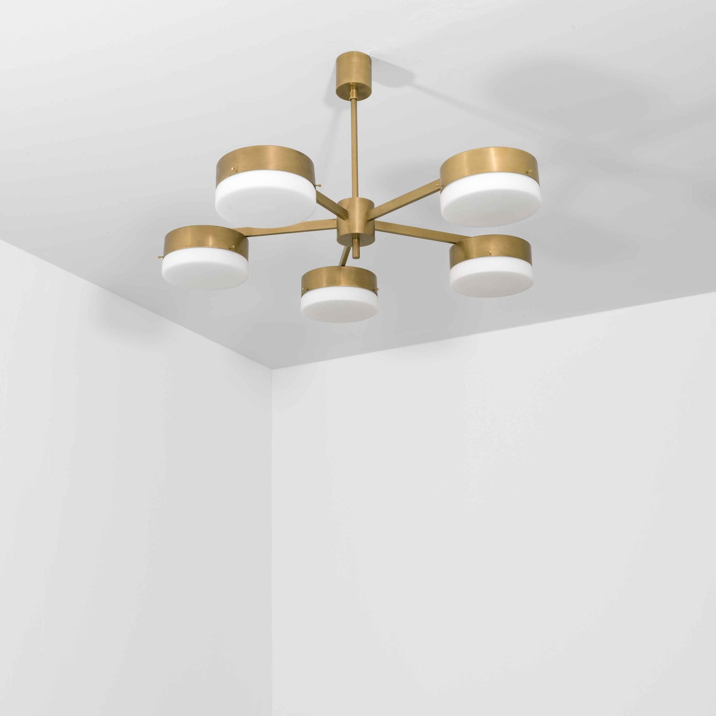 Design for Macha Celeste Luminescence Ceiling or Wall-Mounted Bronze Five-Armed Brass Lamp
